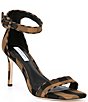 Color:Ember/Black - Image 1 - x Courtney Grow Sam Plaid Open Toe Ankle Strap Dress Heels