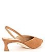 Color:Fawn - Image 3 - x Elizabeth Damrich Catherine Pointed Toe Haircalf Sling Back Kitten Heels
