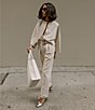 Color:Marble - Image 3 - x Elizabeth Damrich Liz Pleated Twill Pant
