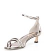 Color:Tarnished Silver - Image 5 - x Elizabeth Damrich Mama Metallic Ankle Strap Kitten Heel Sandals