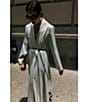 Color:Seaglass - Image 6 - x Elizabeth Damrich Margot Tie Waist Wrap Coat
