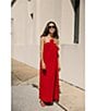 Antonio Melani x Elizabeth Damrich Radziwill Full Length Strapless Crepe Dress, Rouge - Image 10