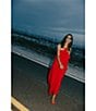 Antonio Melani x Elizabeth Damrich Radziwill Full Length Strapless Crepe Dress, Rouge - Image 14