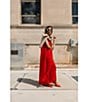 Antonio Melani x Elizabeth Damrich Radziwill Full Length Strapless Crepe Dress, Rouge - Image 23