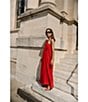 Antonio Melani x Elizabeth Damrich Radziwill Full Length Strapless Crepe Dress, Rouge - Image 26