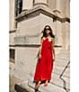 Antonio Melani x Elizabeth Damrich Radziwill Full Length Strapless Crepe Dress, Rouge - Image 27