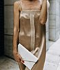 Color:Fawn - Image 6 - x Elizabeth Damrich Simone Satin Midi Dress