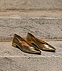 Antonio Melani x Elizabeth Damrich Trapeze Metallic Leather Dress Pumps, Gold - Image 7