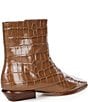 Antonio Melani x Kristen Nichols George Leather Crocodile Low Heel Booties - Image 3