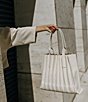 Color:Marble/Fawn - Image 1 - x Elizabeth Damrich Pleated Tote Bag