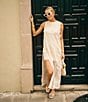Antonio Melani x M.G. Style Blake Soutache Round Neck Sleeveless Shift Dress, Color:Oat - Image 1