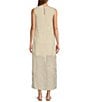 Antonio Melani x M.G. Style Blake Soutache Round Neck Sleeveless Shift Dress, Color:Oat - Image 3