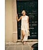 Antonio Melani x M.G. Style Blake Soutache Round Neck Sleeveless Shift Dress, Color:Oat - Image 4