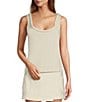 Antonio Melani x M.G. Style Gray Scoop Neck Sleeveless Tie Back Top, Color:Ivory - Image 2