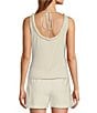 Antonio Melani x M.G. Style Gray Scoop Neck Sleeveless Tie Back Top, Color:Ivory - Image 3