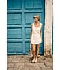 Antonio Melani x M.G. Style Gray Scoop Neck Sleeveless Tie Back Top, Color:Ivory - Image 6