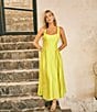 Antonio Melani x M.G. Style Jen A-Line Square Neck Sleeveless Dress, Color:Kiwi - Image 1