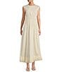 Antonio Melani x M.G. Style Jenny Round Neck Sleeveless Pleat A-Line Fringe Dress, Color:Pearl - Image 2