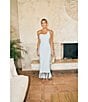Antonio Melani x M.G. Style Kate One Shoulder Sweetheart Neckline Fringe Midi Dress, Color:Mist - Image 4