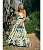 Antonio Melani x M.G. Style Lamar Printed Two Piece Poplin Blouse & Skirt Set, Color:Paint - Image 1