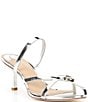 Antonio Melani x M.G. Style Leo Leather Shell Ornamented Dress Sandals, Color:Silver - Image 1
