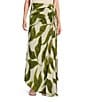 Antonio Melani x M.G. Style Lyons Printed Faux Wrap Asymmetric Skirt, Color:Green Leaf - Image 2