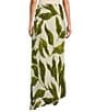 Antonio Melani x M.G. Style Lyons Printed Faux Wrap Asymmetric Skirt, Color:Green Leaf - Image 3
