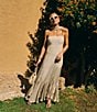 Antonio Melani x M.G. Style Mallie Detached Scarf Square Neck Sleeveless Asymmetrical Hem Mermaid Dress, Color:Bittersweet - Image 1
