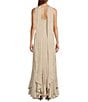 Antonio Melani x M.G. Style Mallie Detached Scarf Square Neck Sleeveless Asymmetrical Hem Mermaid Dress, Color:Bittersweet - Image 3