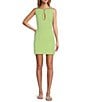 Antonio Melani x M.G. Style Marin A-Line Boat Keyhole Neck Sleeveless Dress, Color:Peridot - Image 2