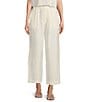 Antonio Melani x M.G. Style Page Woven Straight Leg Coordinating Pleated Ankle Pants, Color:Ivory - Image 2