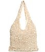 Antonio Melani x M.G. Style Pearl Sands Crochet Slouchy Tote, Color:Natural - Image 2