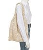 Antonio Melani x M.G. Style Pearl Sands Crochet Slouchy Tote, Color:Natural - Image 5