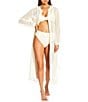 Antonio Melani x M.G. Style Salty Sands Crochet Maxi Dress Swim Cover Up, Color:Pearl - Image 4