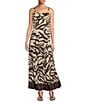 Antonio Melani x M.G. Style Somers Swirl Print Linen Blend Straw Trim Two Piece Set, Color:Brown Swirl - Image 2