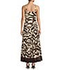 Antonio Melani x M.G. Style Somers Swirl Print Linen Blend Straw Trim Two Piece Set, Color:Brown Swirl - Image 3
