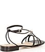 Antonio Melani x M.G. Style Sonny II Leather Pearl Ornamented Ankle Strap Flat Sandals, Color:Bittersweet - Image 3