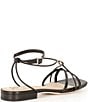 Antonio Melani x M.G. Style Sonny II Leather Pearl Ornamented Ankle Strap Flat Sandals, Color:Bittersweet - Image 2