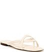 Antonio Melani x M.G. Style William Textured Leather Thong Flat Sandals, Color:Sweet Cream - Image 1