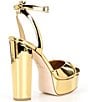 Antonio Melani x The Nat Note Pia Mirror Metallic Platform Pumps - Image 2