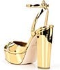 Antonio Melani x The Nat Note Pia Mirror Metallic Platform Pumps - Image 4