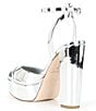 Antonio Melani x The Nat Note Pia Mirror Metallic Platform Pumps - Image 5