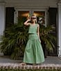Antonio Melani x Style by Simkins Charlotte Printed Poplin Top & Skirt Set, Color:Green Print - Image 1