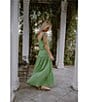 Antonio Melani x Style by Simkins Charlotte Printed Poplin Top & Skirt Set, Color:Green Print - Image 5