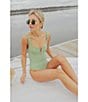 Antonio Melani x Style by Simkins Charlsie V-Wire One Piece Swimsuit, Green - Image 12