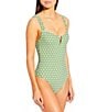 Antonio Melani x Style by Simkins Charlsie V-Wire One Piece Swimsuit, Color:Green - Image 1