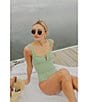 Antonio Melani x Style by Simkins Charlsie V-Wire One Piece Swimsuit, Color:Green - Image 4
