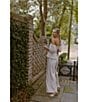 Antonio Melani x Style by Simkins Coordinating Lynn Linen Blend Off the Shoulder Short Sleeve Top, Color:Ecru - Image 6