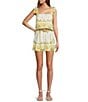 Antonio Melani x Style by Simkins Lindsey Printed Linen Blend Set, Color:Yellow Scarf - Image 1
