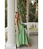 Antonio Melani x Style by Simkins Margo Printed Poplin Sweetheart Neck Sleeveless Dress, Color:Green Print - Image 3